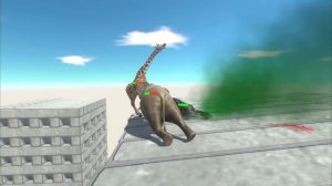 2 vs 2 Tournament on Wobbly Building - Animal Revolt Battle Simulator