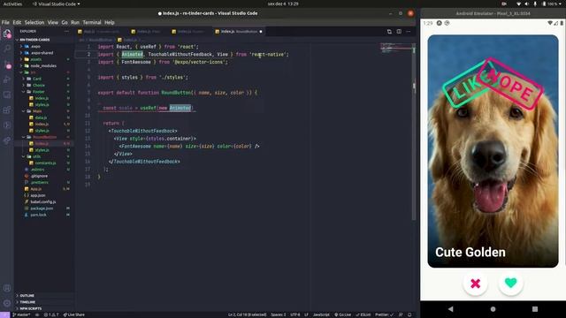Tinder UI Clone with Animations in React Native! смотреть онлайн