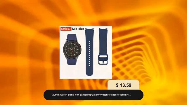 20mm watch Band For Samsung Galaxy Watch 4 classic 46mm 42mm smartwatch Silicone Sports Bracelet .. смотреть онлайн