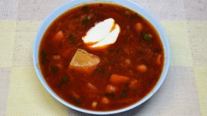 Борщ красный вкусный классический рецепт.