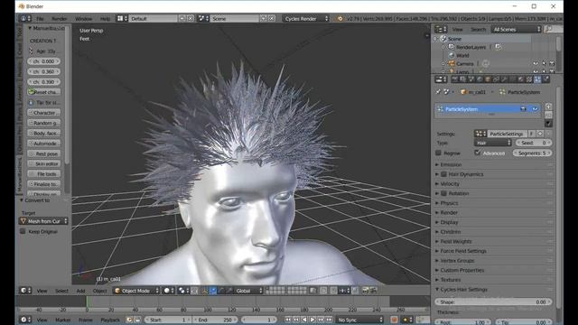 Blender Hair particle to unity смотреть онлайн