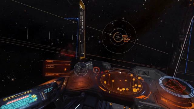 A Travel To Planet Earth. Elite Dangerous. VR.