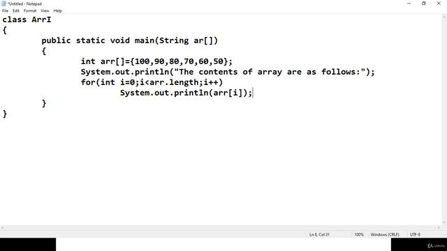 Array Initialization in Java смотреть онлайн