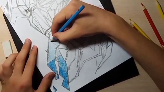 Рисую железного человека./Drawing iron man. смотреть онлайн