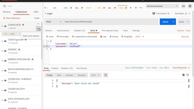 Posting new user data into Mongo DB cs4550 sp20 12223 смотреть онлайн