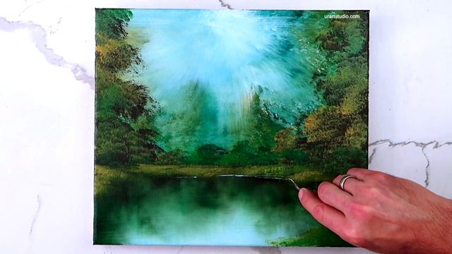 Mirrored Serenity: Beginner's Guide to Painting Serene Pond Reflections смотреть онлайн