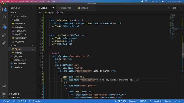 Tutorial 64 - React / React-Native - 18 - Finalizar el CRUD en memoria смотреть онлайн