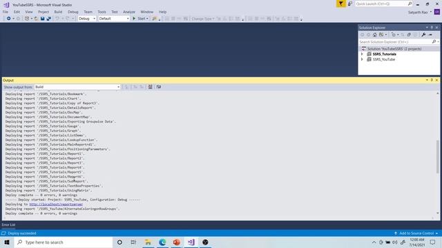 Deploying Reports using Visual Studio (SQL Server Reporting Services) смотреть онлайн