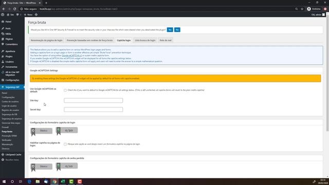 Como inserir o Captcha na pagina de Login no WordPress (Rápido e Fácil) 2022 смотреть онлайн