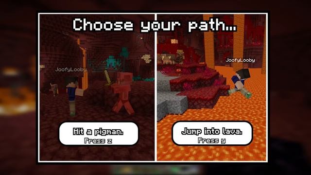 Minecraft if you could CHOOSE YOUR PATH... смотреть онлайн
