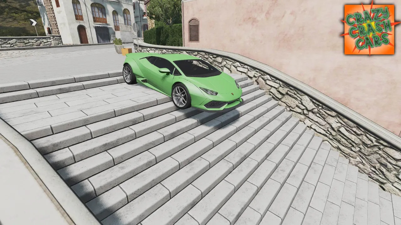 Машины против Ступенек – BeamNG.Drive - Crazy Crash Car смотреть онлайн