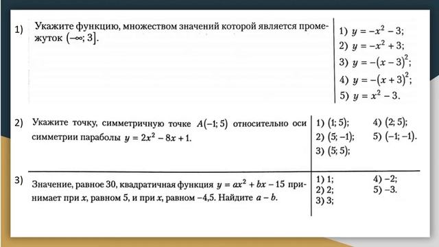 Квадратичная функция и ее свойства. Вебинар | Математика смотреть онлайн