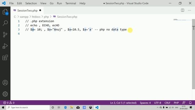 Learn PHP in Hindi | single and multiline comments in PHP | Tutorial for Beginners | PHP @Session4t смотреть онлайн