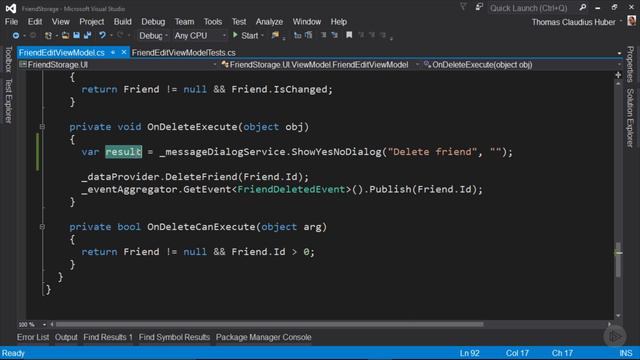 84 - Interacting with Dialogs in MVVM - Display a Dialog When Deleting a Friend