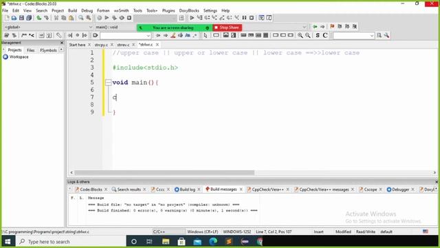 String function | Strlwr() | Convert string to lower case | program in Code Block смотреть онлайн