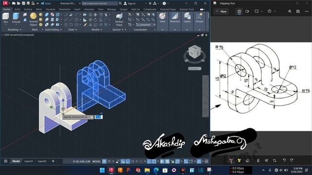 Ex 11 || autocad 3D || chapter 4 смотреть онлайн