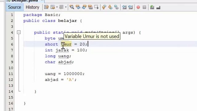 Tutorial Belajar Java - 4 Mengenal Type Variable смотреть онлайн