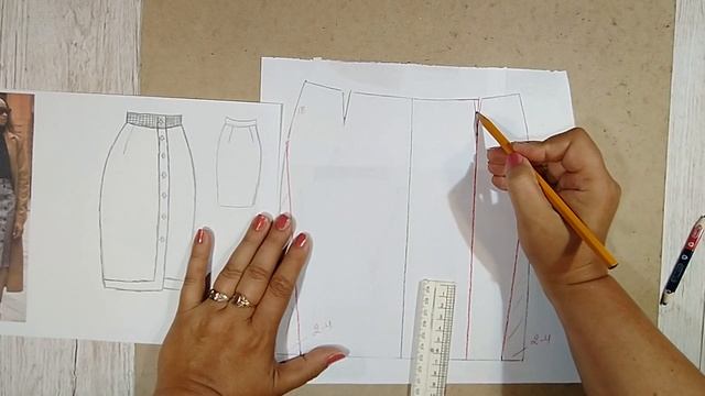 ВЫКРОЙКА.Юбка с боковой застежкой. Уроки МОДЕЛИРОВАНИЯ смотреть онлайн