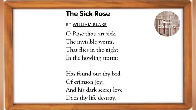 The Sick Rose by William Blake complete Summary explained #MA.english#ntaugcnet @HappyLiterature смотреть онлайн