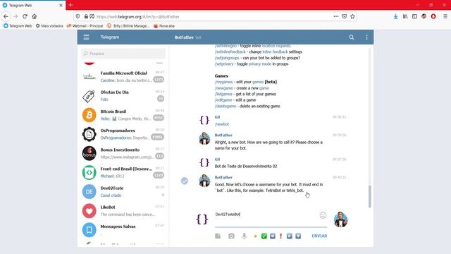4 - C# e Windows Forms: Comunicando com Bot do Telegram - Criando o Bot no Telegram смотреть онлайн