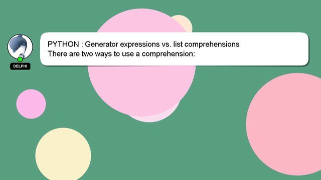 PYTHON : Generator expressions vs. list comprehensions смотреть онлайн