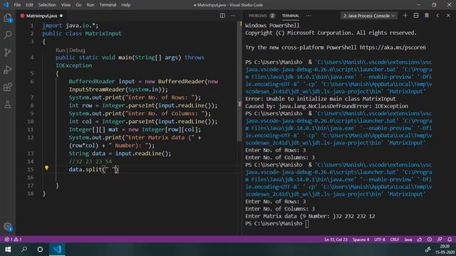 Java Programming - Take Input From User, Create and Print Matrix смотреть онлайн