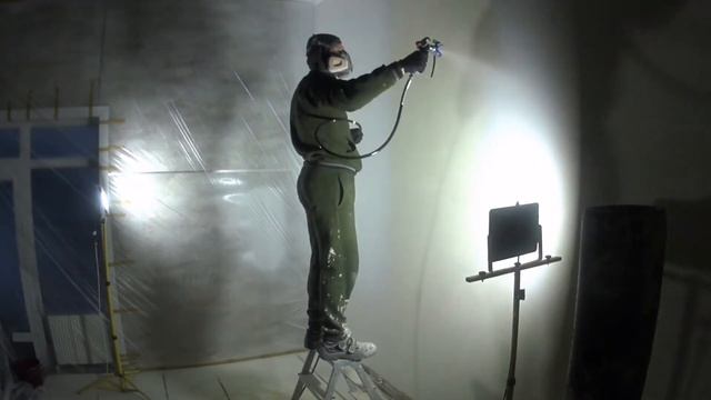 Покраска декоративной штукатурки аппаратом Yokiji 120. смотреть онлайн