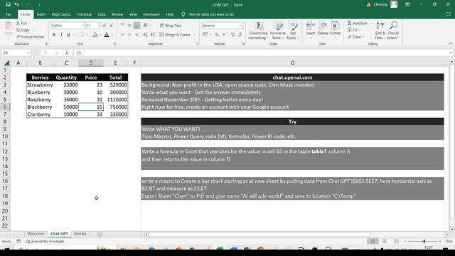 Chat GPT + Excel == ? Must Watch for Data Analyst !!! | Hindi | Chinmay Jain смотреть онлайн