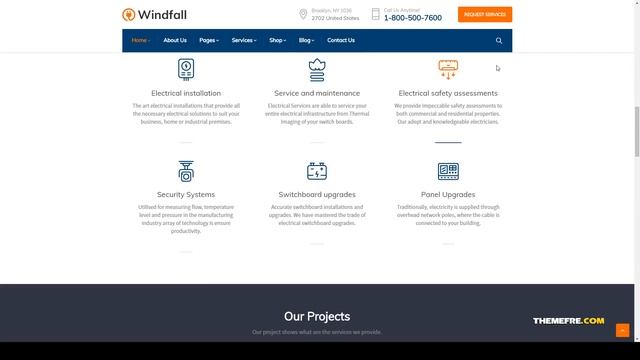 Windfall - Electrician Services WordPress Theme renovation repair Suzumura смотреть онлайн
