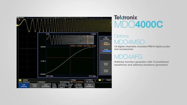 Tektronix Mixed Domain Oscilloscope MDO4000C смотреть онлайн