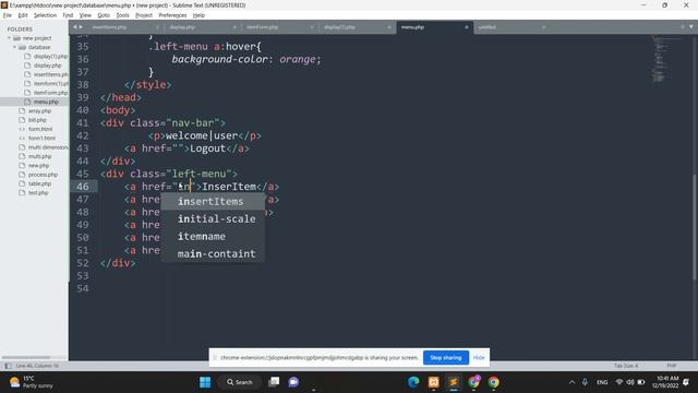 Creating Menu and linking with pages in PHP смотреть онлайн
