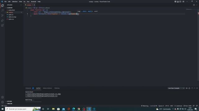 Api ile Countries Çalışması | JAVASCRİPT | SASS | ASYNC FUNCTİON смотреть онлайн