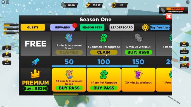 СТРОНГМЕН ВЕРНУЛСЯ! ЗИМНИЙ СЕЗОН! БЕСПЛАТНЫЕ ПИТОМЦЫ И БУСТЫ КАЖДЫЙ ДЕНЬ! ROBLOX Strongman Simulato смотреть онлайн