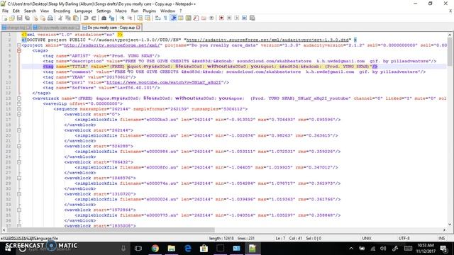 AUDACITY CORRUPTED FILE (FIXED) "reference to invalid character number at line 6" смотреть онлайн