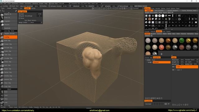 3D-Coat: Как сделать remesh модели или исправить растяжение сетки? смотреть онлайн