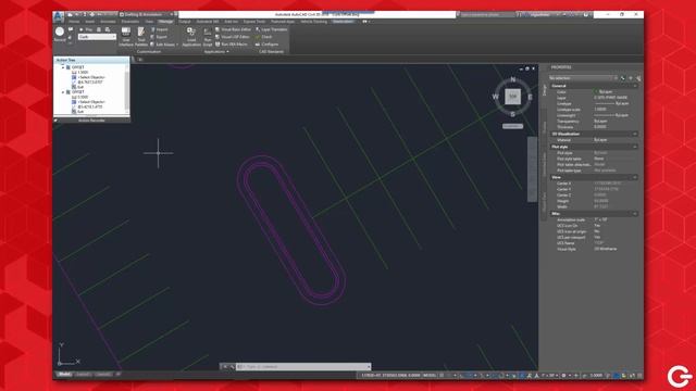 Automating Curb Offsets using AutoCAD Action Macros смотреть онлайн