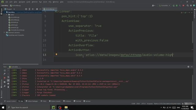 شرح ActionBar في اللغة بايثون ومكتبة كيفي смотреть онлайн