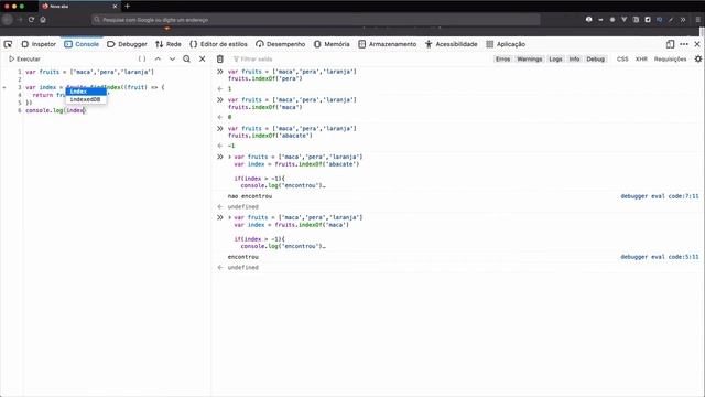 Como pegar índice de um valor no array com javascript смотреть онлайн