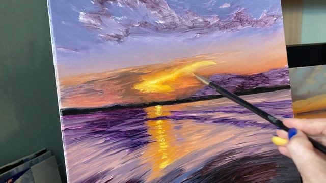Уроки рисования для начинающих художников. Картина маслом пошагово. Как смешивать краски. Art onlin смотреть онлайн