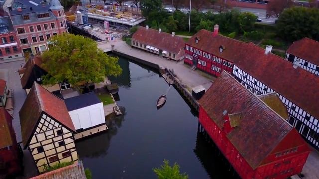 Aarhus, (Århus)The Old City, (Den Gamle By) Open-Air Museum.. From Above..by Drone