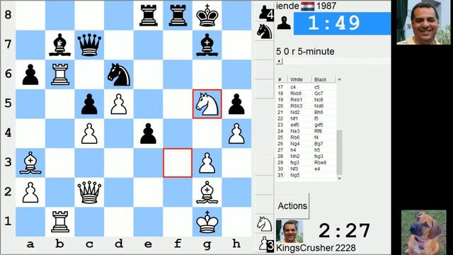 LIVE Blitz #3264 (Speed) Chess Game: White vs iende in "English: Anglo-Grünfeld defense смотреть онлайн