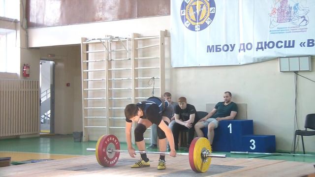 Рахматуллин Альберт, 16 лет, вк 77 св 69.35 Толчок 105 кг