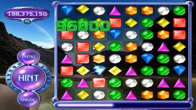 Bejeweled 2 Deluxe - Hyper Mode - Level 1-78 - 530,449,600 POINTS!!!!!!!!! смотреть онлайн