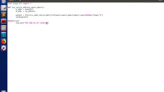 Python : TCP SYN Flooding Attack using Scapy смотреть онлайн