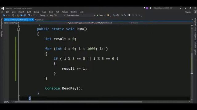 proj euler #1 sum of multiples of 3 or 5 in c# смотреть онлайн