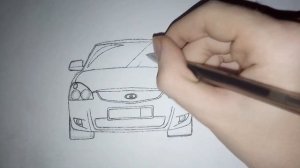 КАК НАРИСОВАТЬ МАШИНУ ЛАДА ПРИОРА