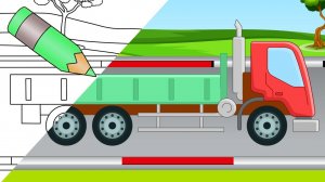 Мультик раскраска - Грузовая машина - Крошка Антошка