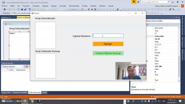 GUI Metodo de burbuja смотреть онлайн