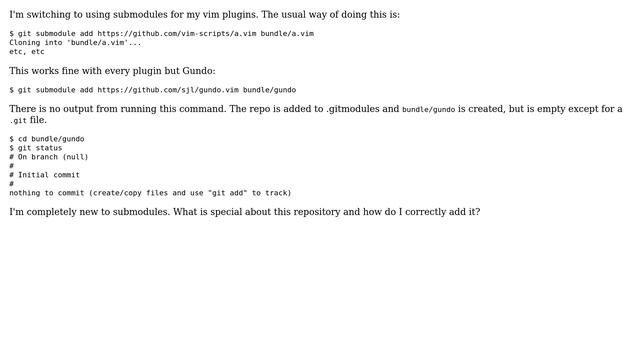 Can't add particular repo as a submodule смотреть онлайн