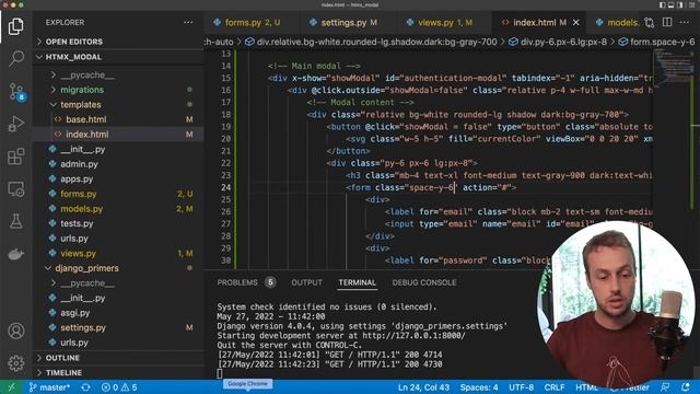 Django, HTMX and Alpine.js - Modals and Forms смотреть онлайн